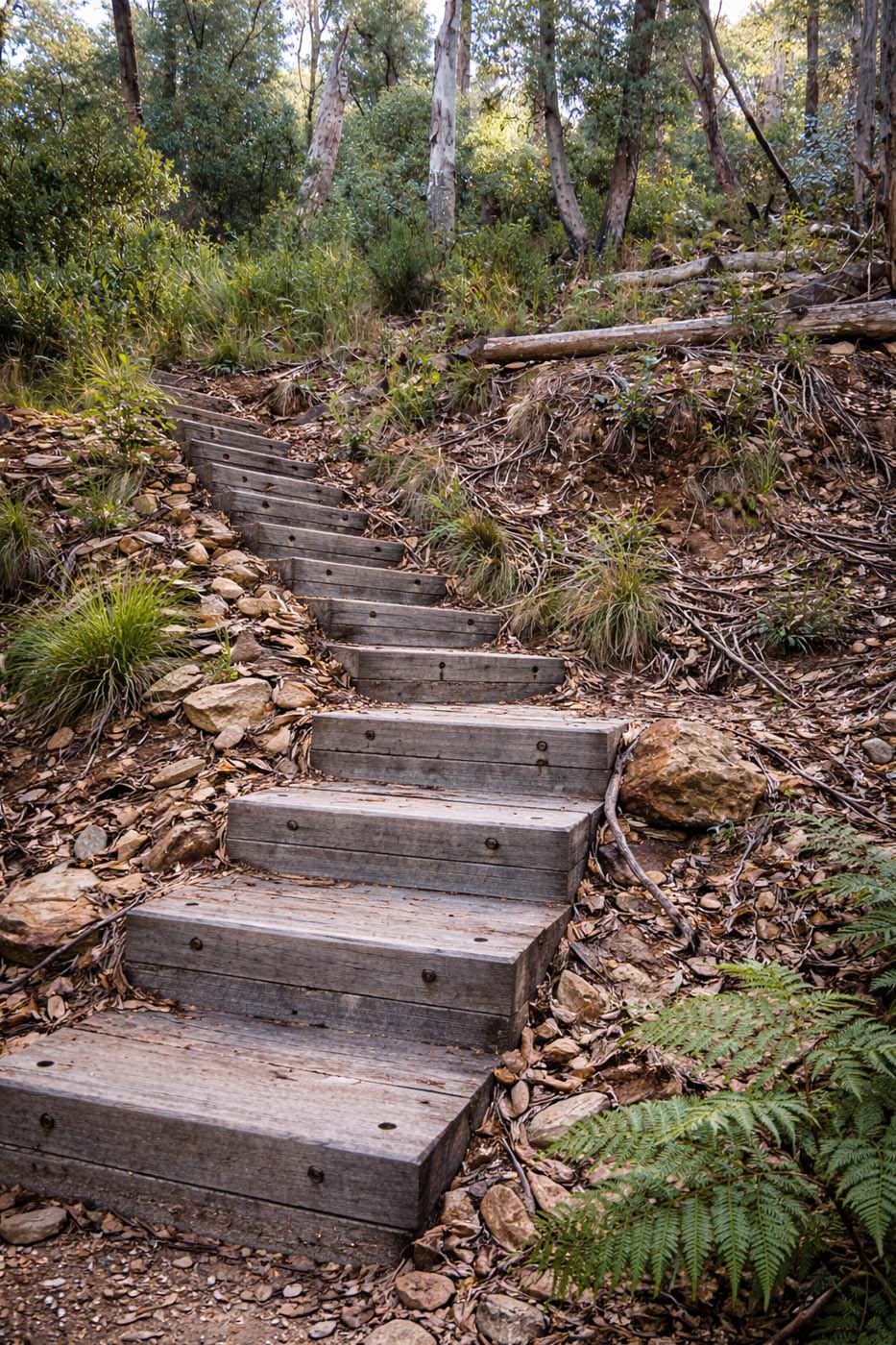 Stockyard spur walking track steps
