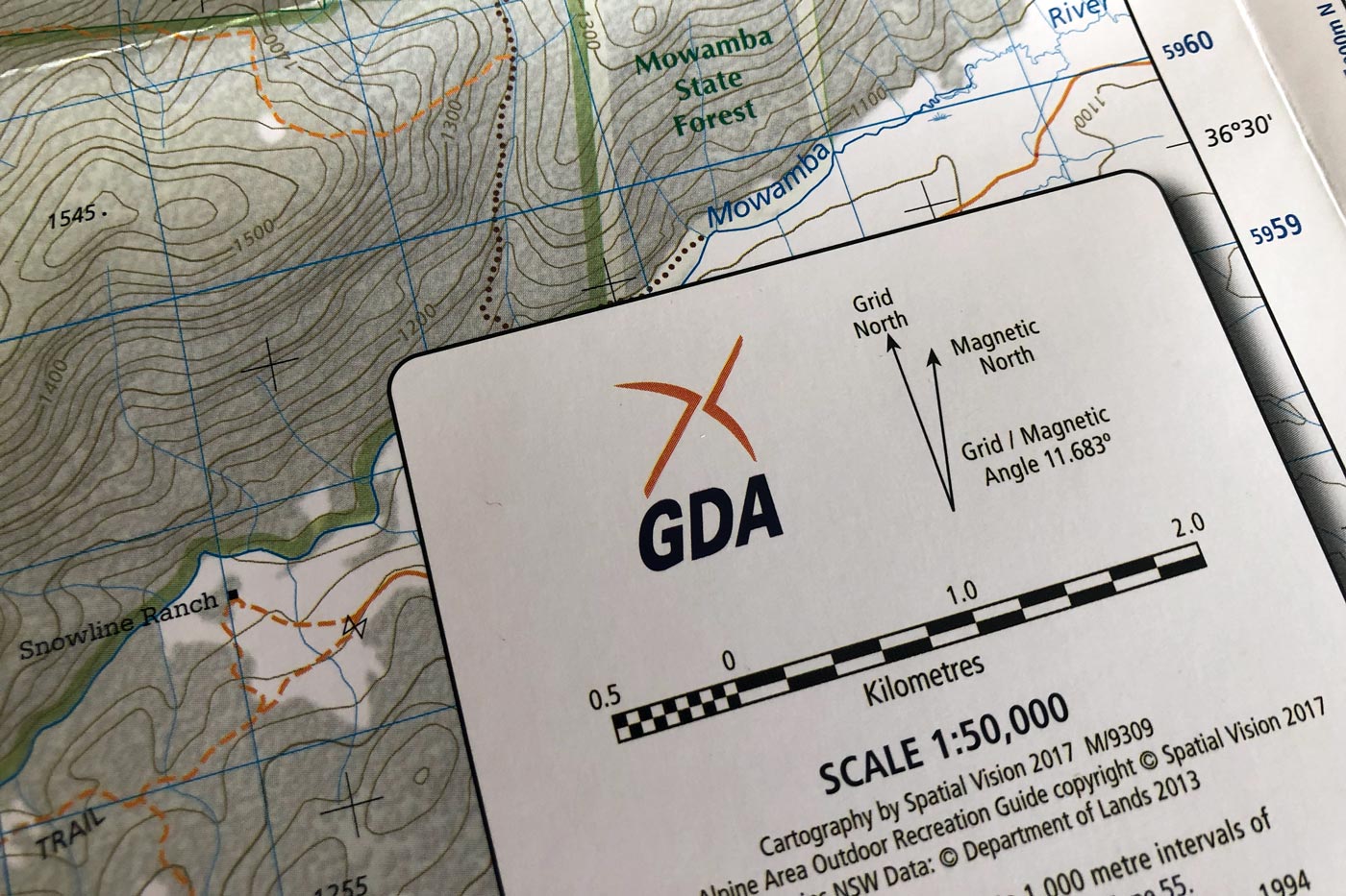 Reading Topographic Maps for Hiking in Australia Topographic map scale bar showing distance in kilometres for a 1:50,000 hiking map