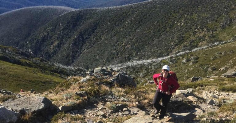 Hiking up hill