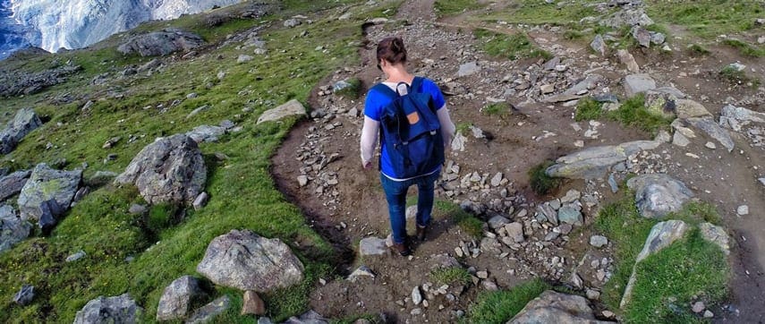 Hacks for hiking up or down hills