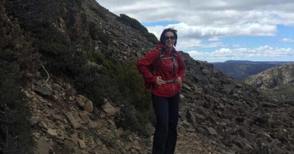 Hiking on scree