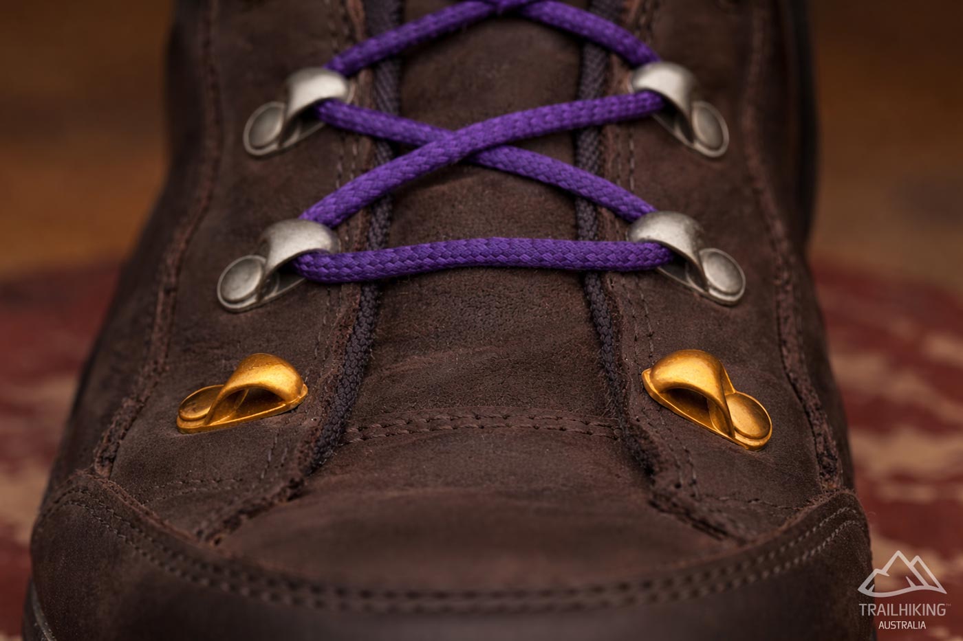 Toe-relief lacing on a hiking boot to reduce pressure in the toe box