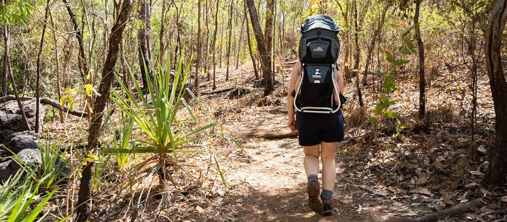 Panda child carrier trail hiking australia