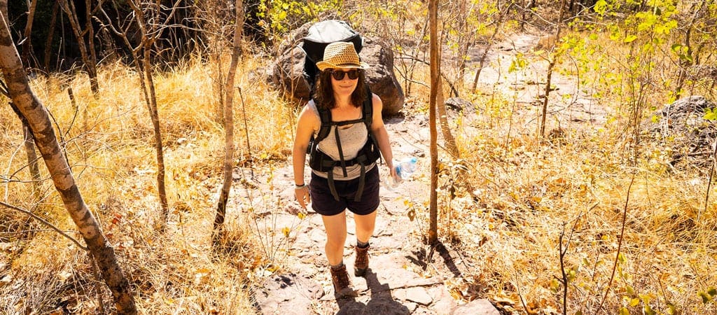 Panda child carrier trail hiking australia