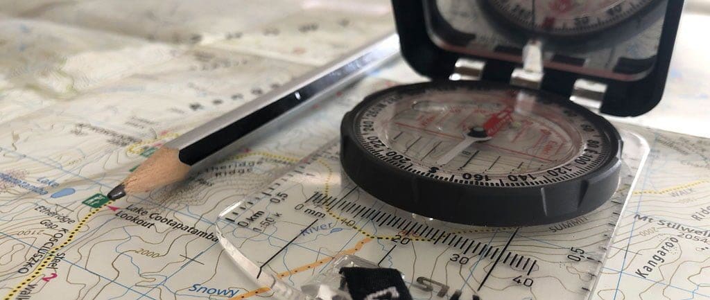 Taking a point to point grid bearing to find your direction of travel
