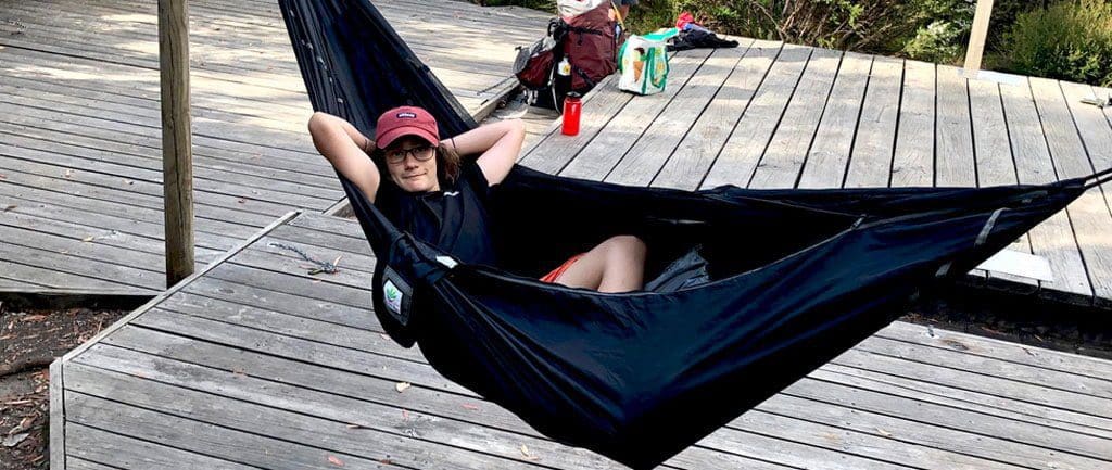 Hammock camping trail hiking australia