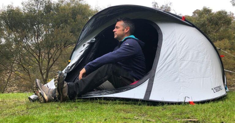 Quechua 2 seconds pop up fresh black camping tent