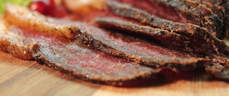 Dehydrating meat for hiking