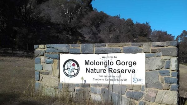 Molonglo Gorge: Blue Tiles Walking Trail (6.5km) Molonglo gorge: blue tiles walking trail (6. 5km)