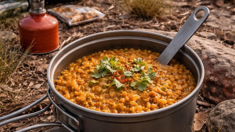 Dehydrated red lentil dhal recipe for hiking