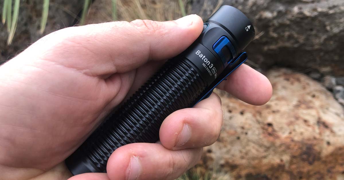 Olight Baton 3 Pro Max Torch Review Olight baton 3 pro max in hand