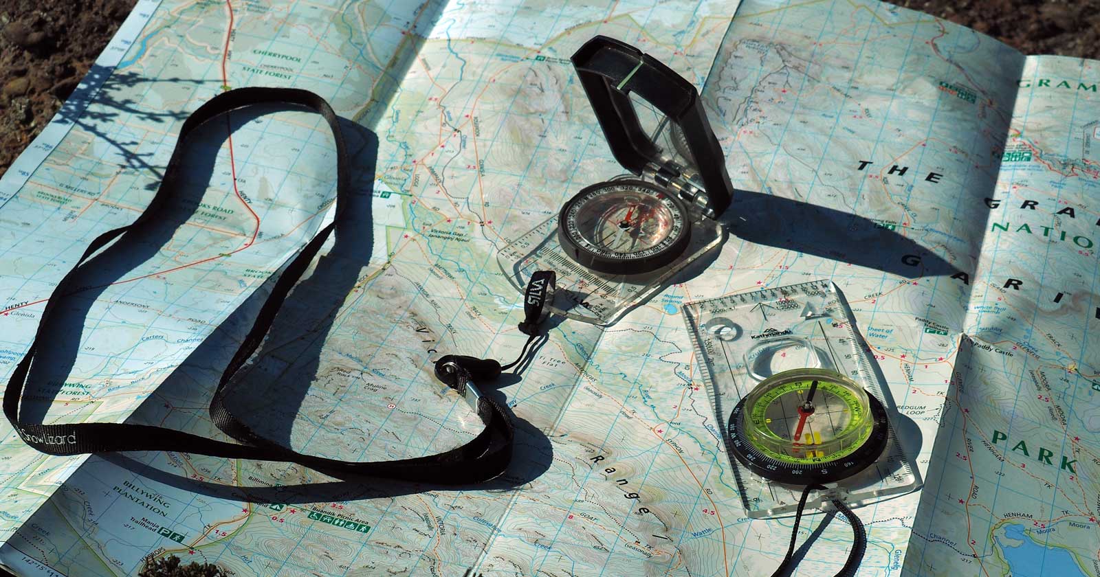 Essential gear for hike navigation in Australia A map and compass