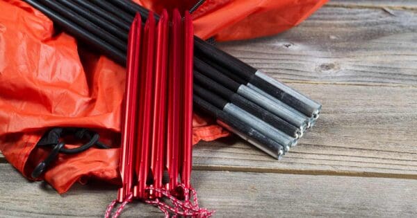 Tent pegs for hiking