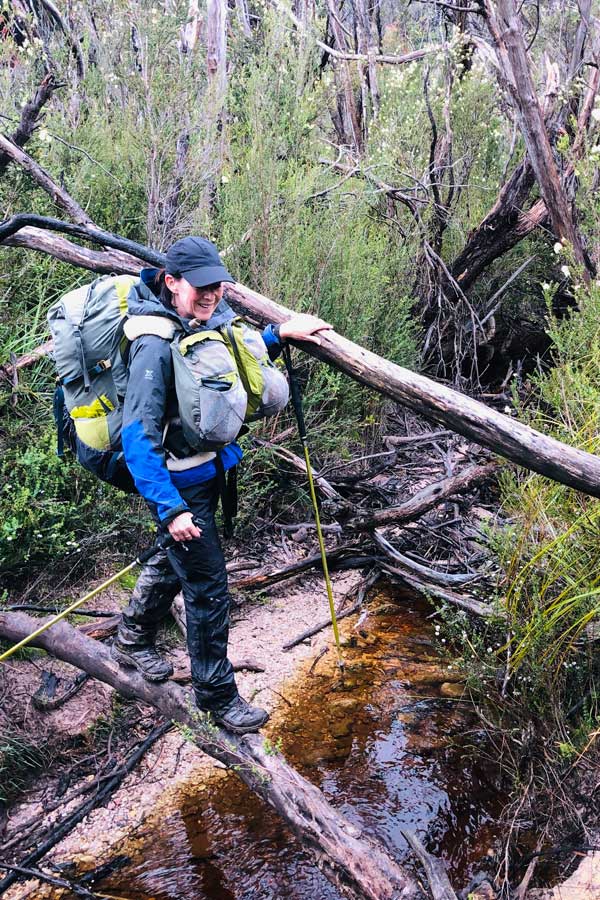 Julie-Ewards-crossing-Junction-Creek Image of julie crossing junction creek