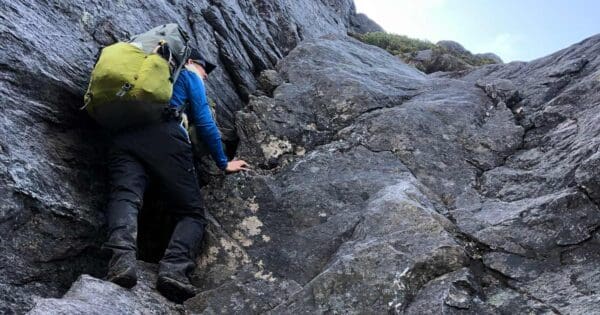 Footwear for rock scrambling