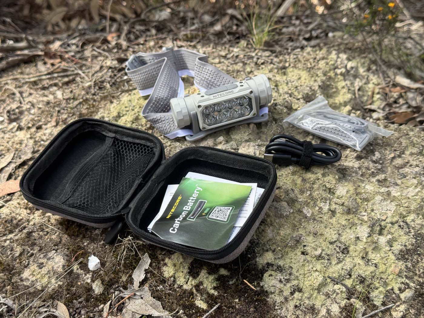 Hc65 uhe kit contents laid out on the ground.