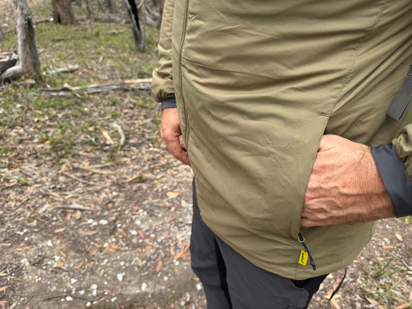 Side pocket offers secure, easy-access storage.