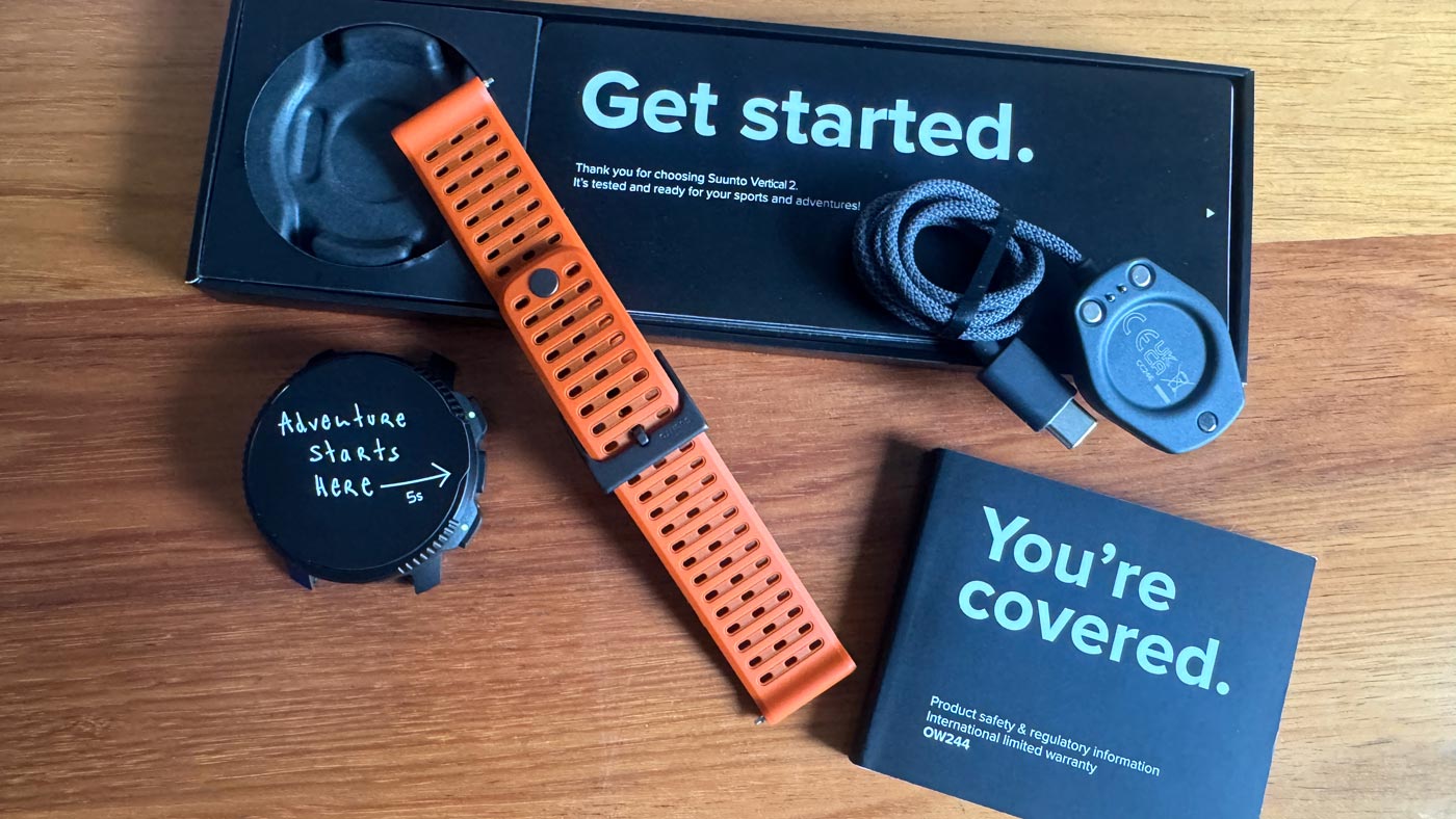 Unboxing the suunto vertical 2 canyon before initial setup.