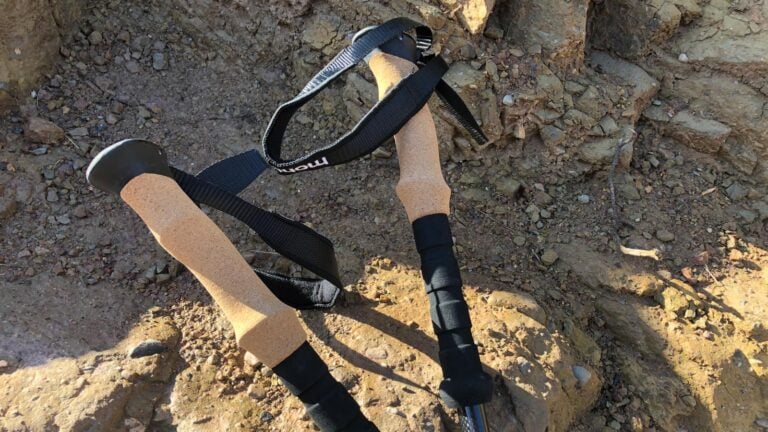 Hiking pole grips and wrist straps