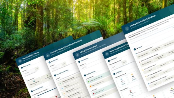 Hiking-Calculators-and-Planning-Tools-Hero Trail hiking australia hiking planning calculators showing feasibility, track grade, hiking time, water requirements and risk assessment tools